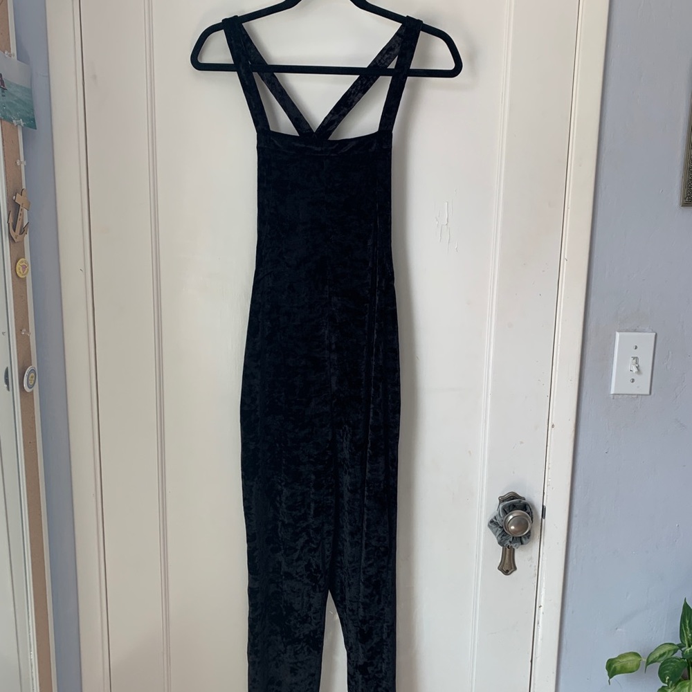 Urban outfitters velvet jumpsuit